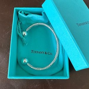 Tiffany Textured Hardwear Ball Cuff Bracelet
